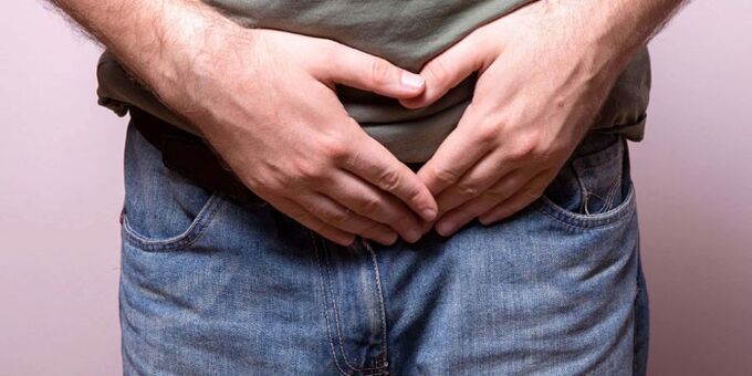 Pain in the lower abdomen with cystitis